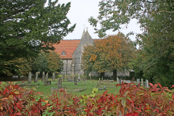 St Annes Hewish a Glipse through the trees